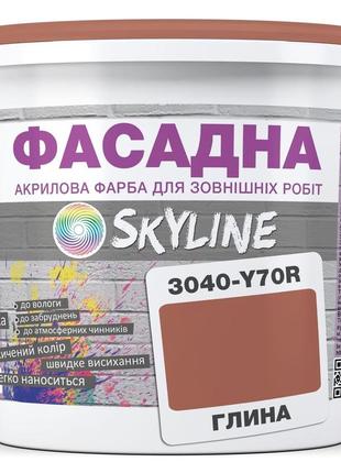 Краска акрил-латексная фасадная skyline 3040-y70r глина 3л