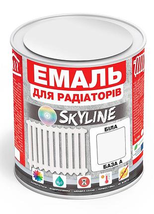 Эмаль для радиаторов акриловая термостойкая глянцевая skyline 0.75 л белая