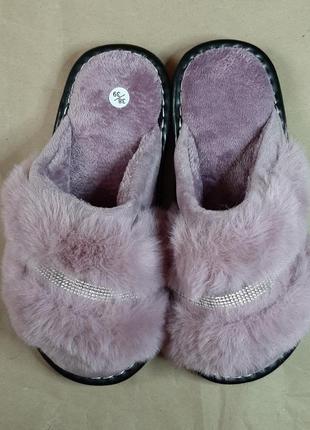 М'які домашні тапочки з хутром,