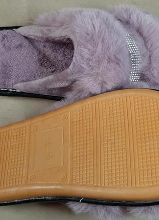 М'які домашні тапочки з хутром,