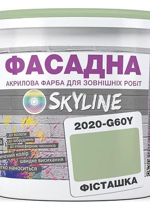 Краска акрил-латексная фасадная skyline 2020-g60y фисташка 5л