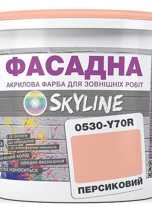 Краска акрил-латексная фасадная skyline 0530-y70r персиковый 10л