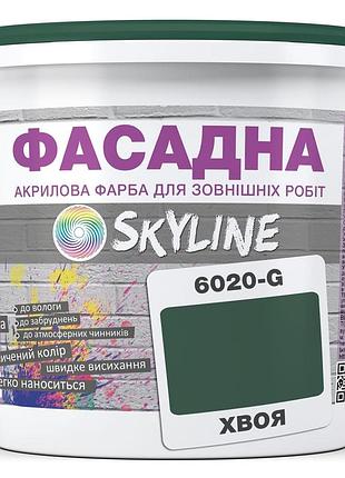 Краска акрил-латексная фасадная skyline 6020-g (c) хвоя 5л