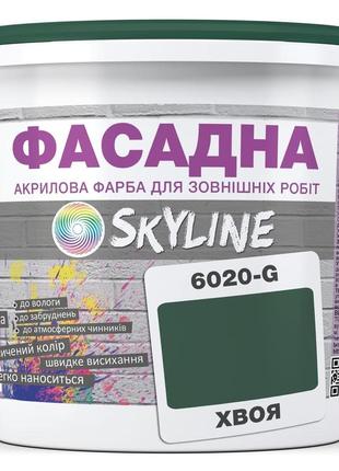 Краска акрил-латексная фасадная skyline 6020-g (c) хвоя 1л