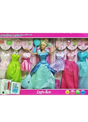 Кукла defa 8266 29 см, с аксессуарами  (синий) 1tap