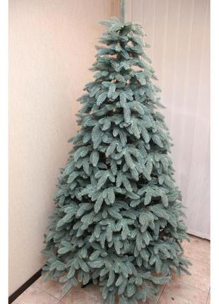 Искусственная пушистая елка премиум (высота 2.90 м) литая (голубая) 1tap 1tap
