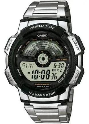 Часы casio ae-1100wd-1avef. серебристый1 фото