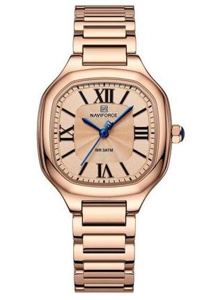 Женские наручные часы naviforce carrera (rosegold) 1tap