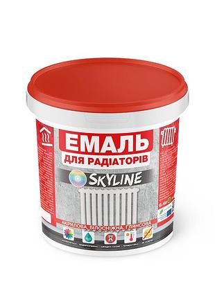 Емаль для радіаторів акрилова термостійка глянсова skyline 0.4 л біла