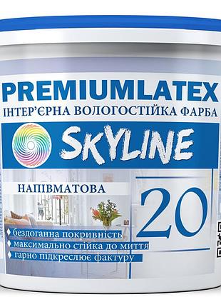 Краска влагостойкая полуматовая premiumlatex 20 skyline 1.2 кг