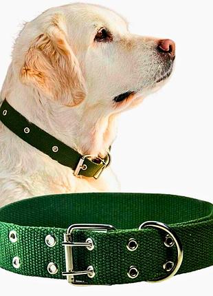 Нашийник брезентовий одинарний для собаки (ширина 40 мм довжина 70 см) з двома пряжками