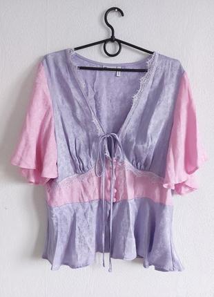 Невероятная корсетная блуза колорблок