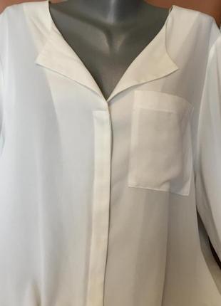 Базова біла шифонова блуза  р.242 фото