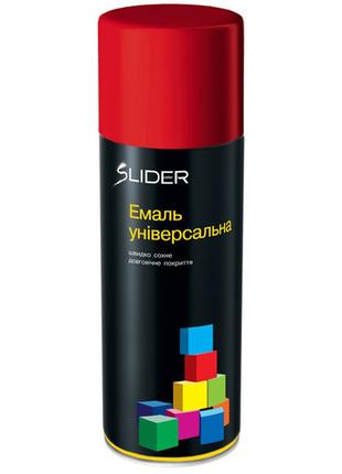 Эмаль универсальная аэрозоль slider color глянцевая 400 мл красная ral 3020