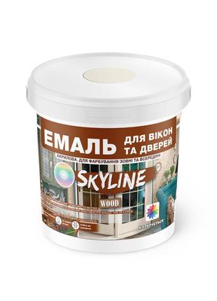 Емаль акрилова для вікон та дверей skyline wood слонова кістка ral 1015 0.4 л