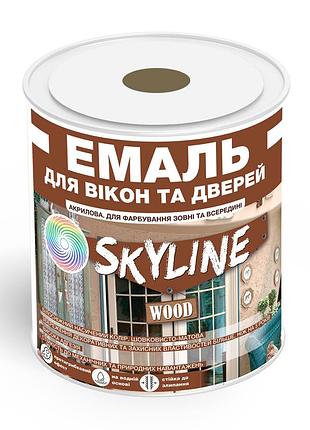 Емаль акрилова для вікон та дверей skyline wood жовто-коричнева ral 8008 0.75 л