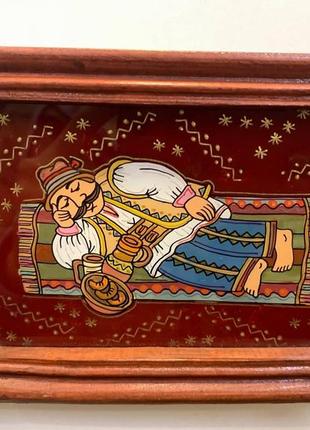 Картина розписна, картинка розпис по склу, картина декор, картина "гуцул"