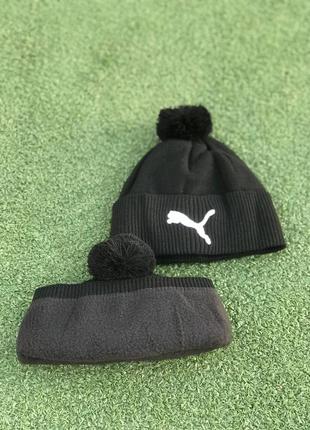 Шапка puma чорна2 фото