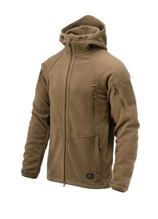Флісова кофта helikon patriot mk2 hybrid fleece - coyote/ куртка patriot - double fleece h2117