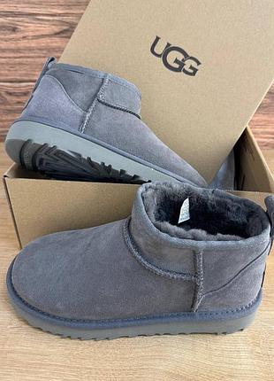 Жіночі уггі classic ultra mini grey сірі жіночі уггі жіночі уггі