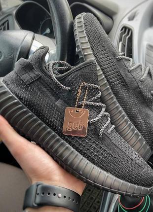 Adidas yeezy boost 350 black рефлектив1 фото