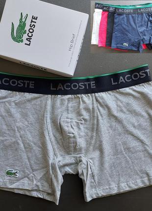 Чоловічі боксери/труси лакост/lacoste long, топ якість!