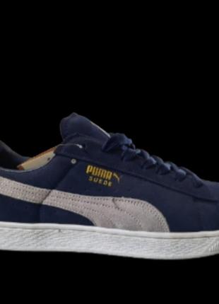 Снікерси puma suede classic чоловічі  сині/ кроссовки пума мужские