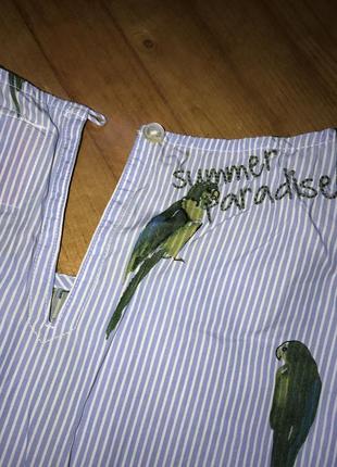 Lieblingsstuck-смугаста блуза в принт папуги, р.-425 фото