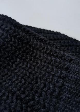 Шапка шерсть woolmark женская длинная шерстяная шапка чулок чёрная базовая шапка бини8 фото
