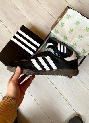 Adidas samba black&white3 фото