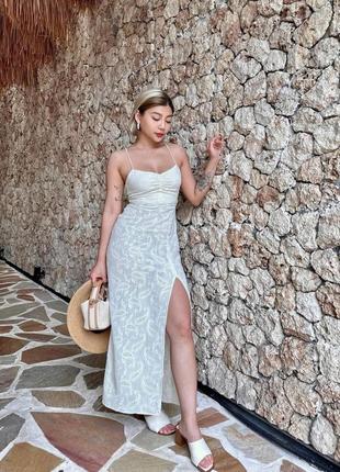 Платье миди из прошвы новая коллекция zara платье с разрезом
