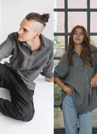 Лляна сорочка в стилі massimo dutti