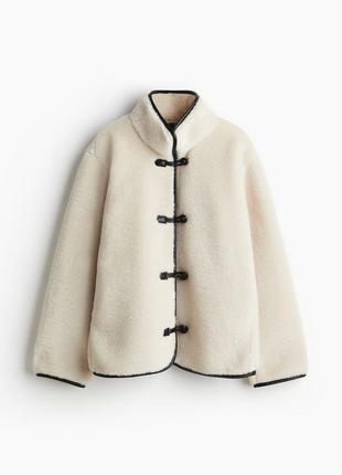 Куртка пухнаста тедді жакет шубка h&m hm 1246402003 оригінал ✅ xxs xs s m l l xxl
