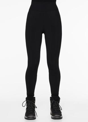 В наличии s, m! термо-лосины утепленные теплые леггинсы на флисе oysho light warm 65 см