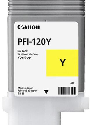 Картридж canon pfi-120y для tm-200/300, yellow, 90 мл