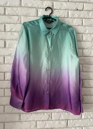 Красивая рубашка градиент разноцветный м-л 10-125 фото