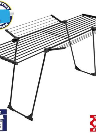 Сушарка для білизни настінна casa si casa flex ultra black (cs92180b04h)