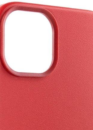 Кожаный чехол leather case (aa plus) with magsafe для apple iphone 13 (6.1") 3