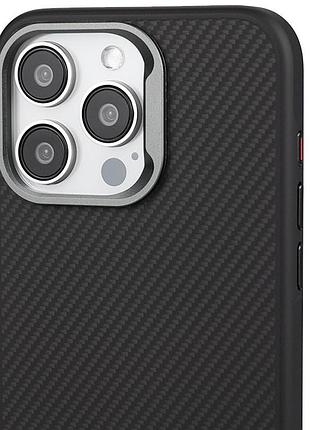 Чехол tpu+pc carbon with magsafe для apple iphone 13 pro (6.1") 2