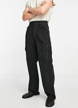 Брюки широкие asos design (m )