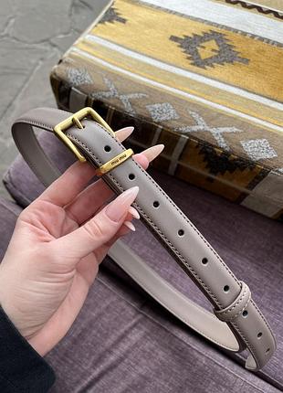 Кожаный женский ремень в стиле miu miu