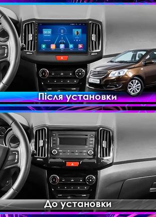 Штатна магнітола lesko для chery bonus 3 (e3/a19) 2014-2017 екран 10" 4/32gb 4g wi-fi gps top чері3 фото