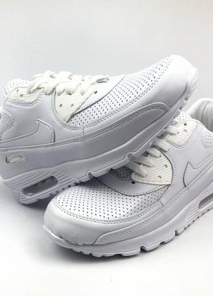 Nike air max 90 white5 фото