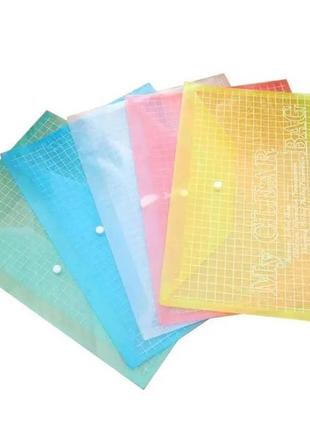 209-5 папка пластиковая на кнопке,  a4, 120мкр