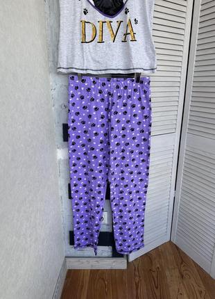Хлопковая пижама с бульдогом мопсом4 фото
