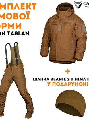 Camotec костюм patrol taslan coyote, тактический мужской зимний костюм койот, военный теплый костюм армейский