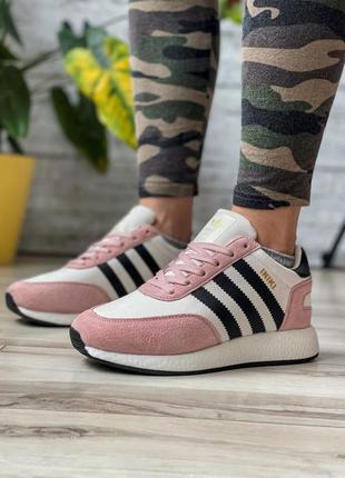 Sale! зимние женские кроссовки adidas iniki розовые