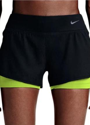 Шорты nike 3 rival jacquard 2 в 1 спортивные р.s