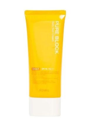 A'pieu pure block natural daily sun cream ex spf 50/pa сонцезахисний крем для обличчя