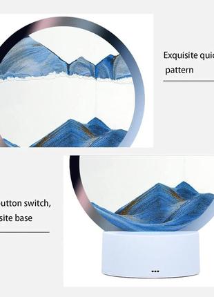 Desniltol 3d движущаяся настольная лампа с изображением песка, вращающиеся на 360°...